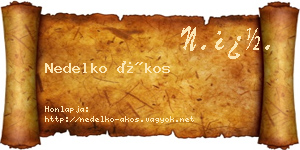 Nedelko Ákos névjegykártya